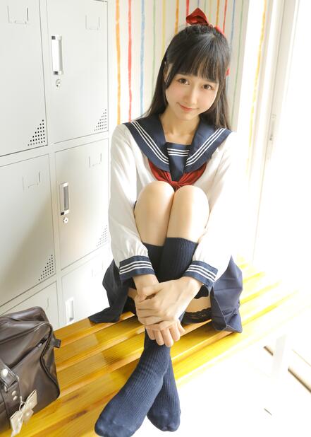 萌系小姐姐木绵绵OwO – 绵相随 JK水手服