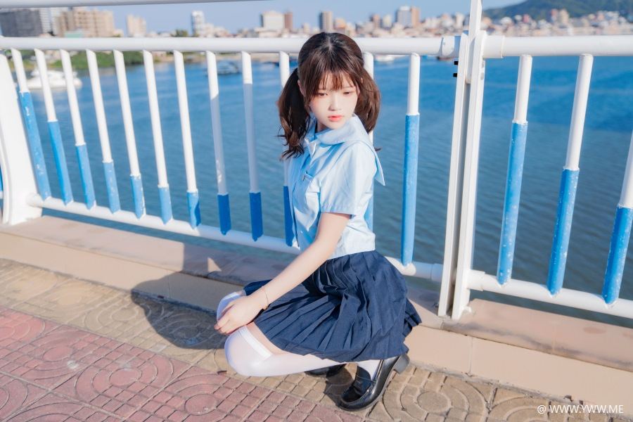 萝莉风COS 桜桃喵 – 蔚蓝-像素点