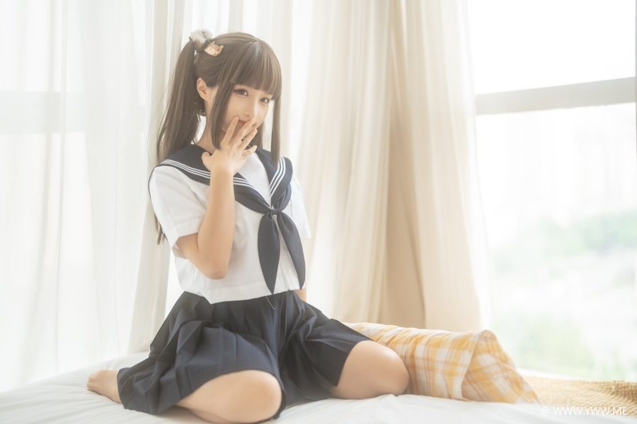 知名Coser@蠢沫沫 被窝JK-像素点