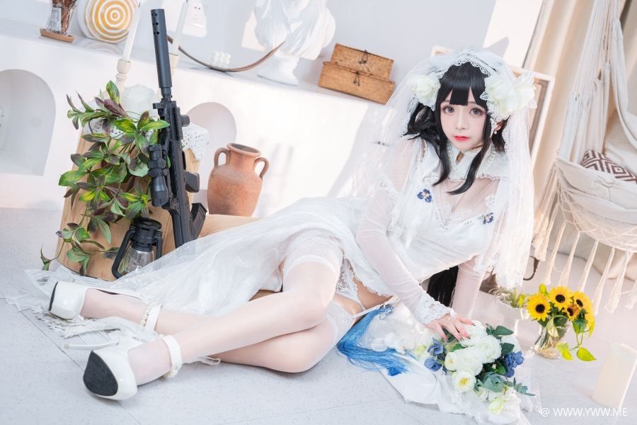 微博美臀@日奈娇 95式婚纱-像素点