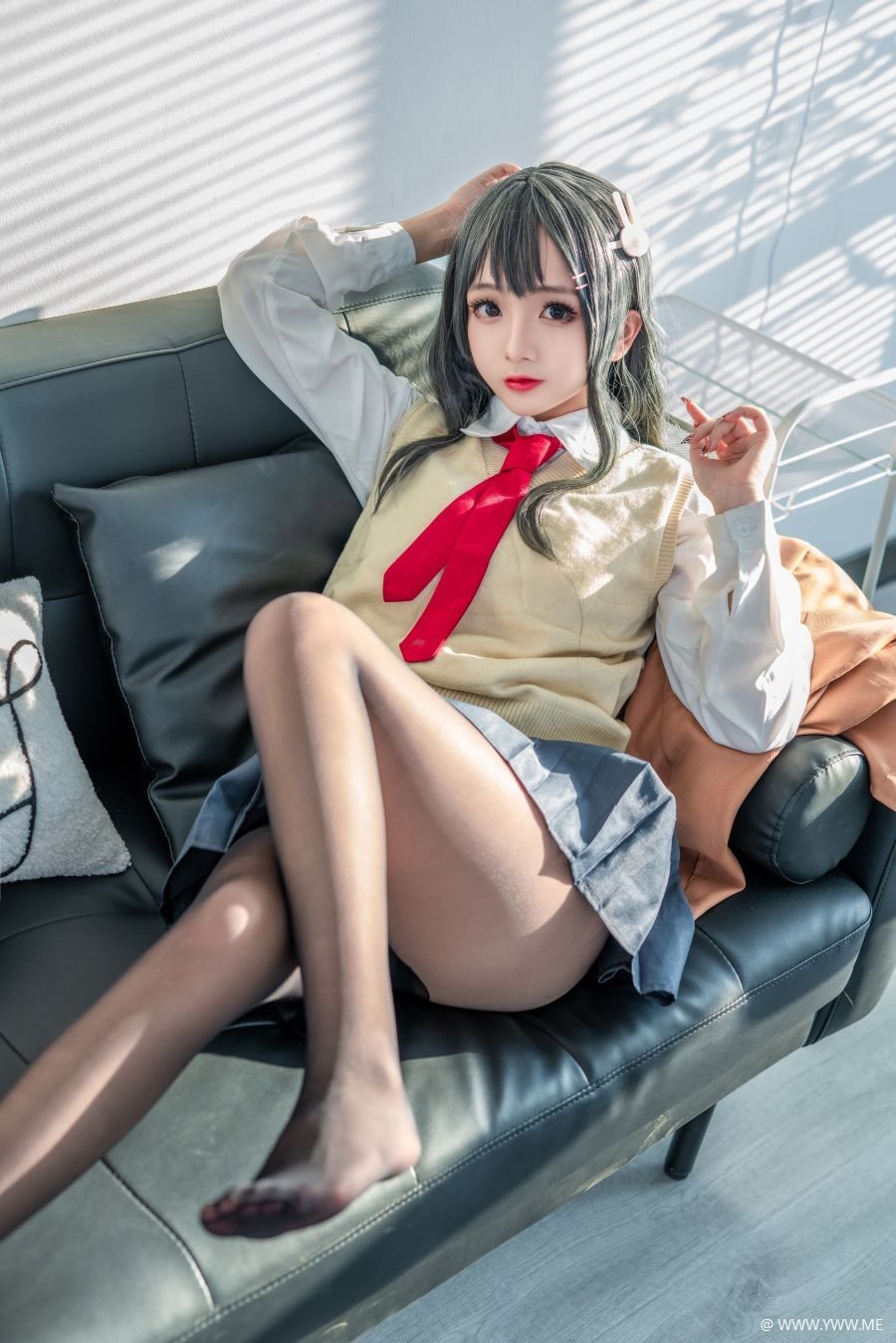 微博美臀@日奈娇 麻衣校服-像素点