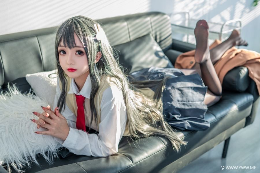 微博美臀@日奈娇 麻衣校服-像素点