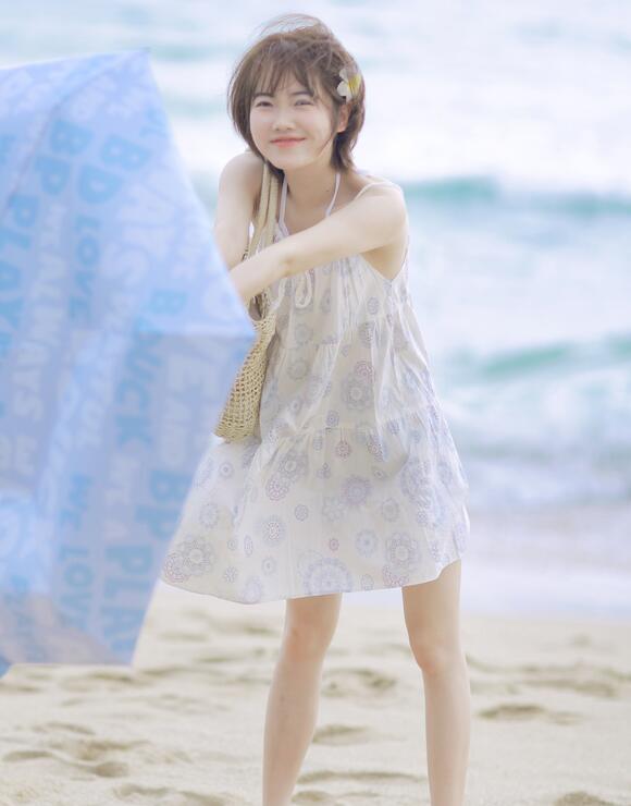 [YWW.ME] 2022.05.10 海边日系少女 小喵咪不懂鱼