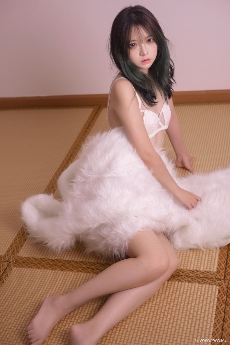 COS美女 疯猫ss – 2022夏日限定A本 毛绒毯-像素点