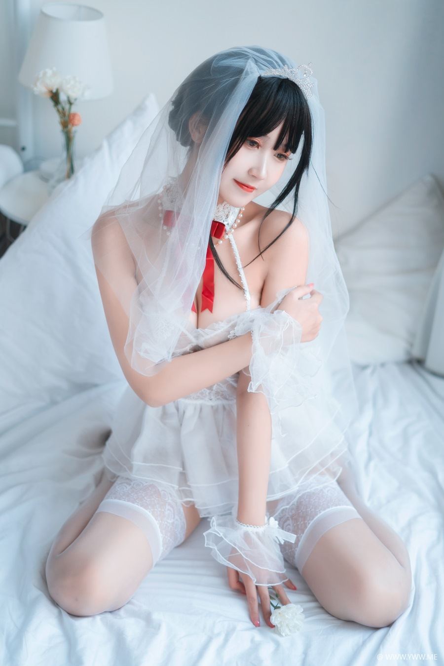 COS小妹妹@三度_69 婚纱孔雀翎-像素点