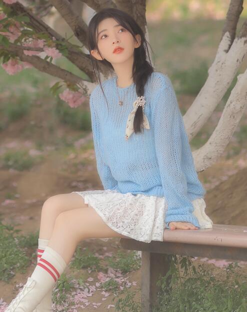 [YWW.ME] 2022.06.22 粉蓝晚樱 杨伊墨