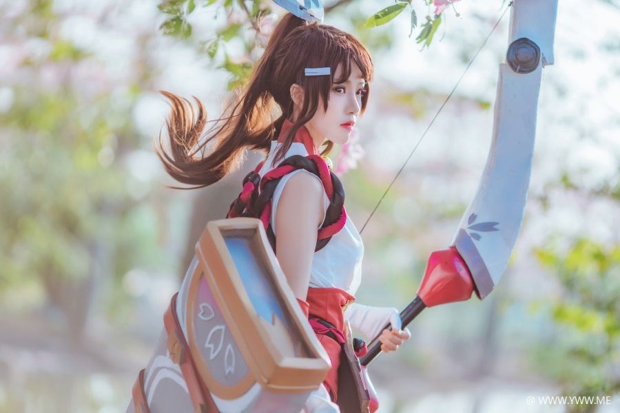 萝莉风COS 桜桃喵 – 花见巫女-像素点