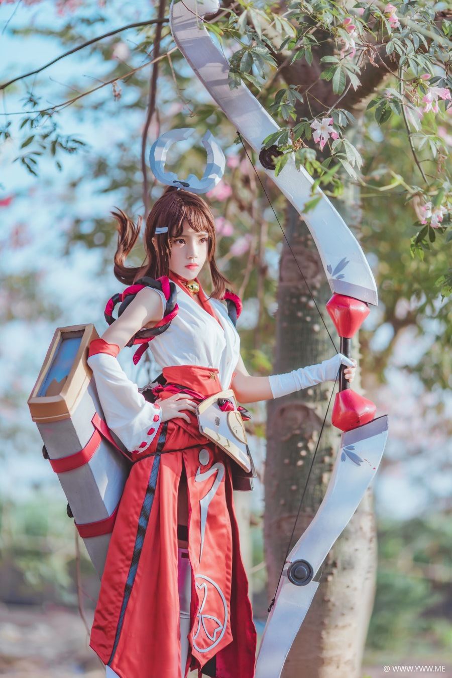 萝莉风COS 桜桃喵 – 花见巫女-像素点