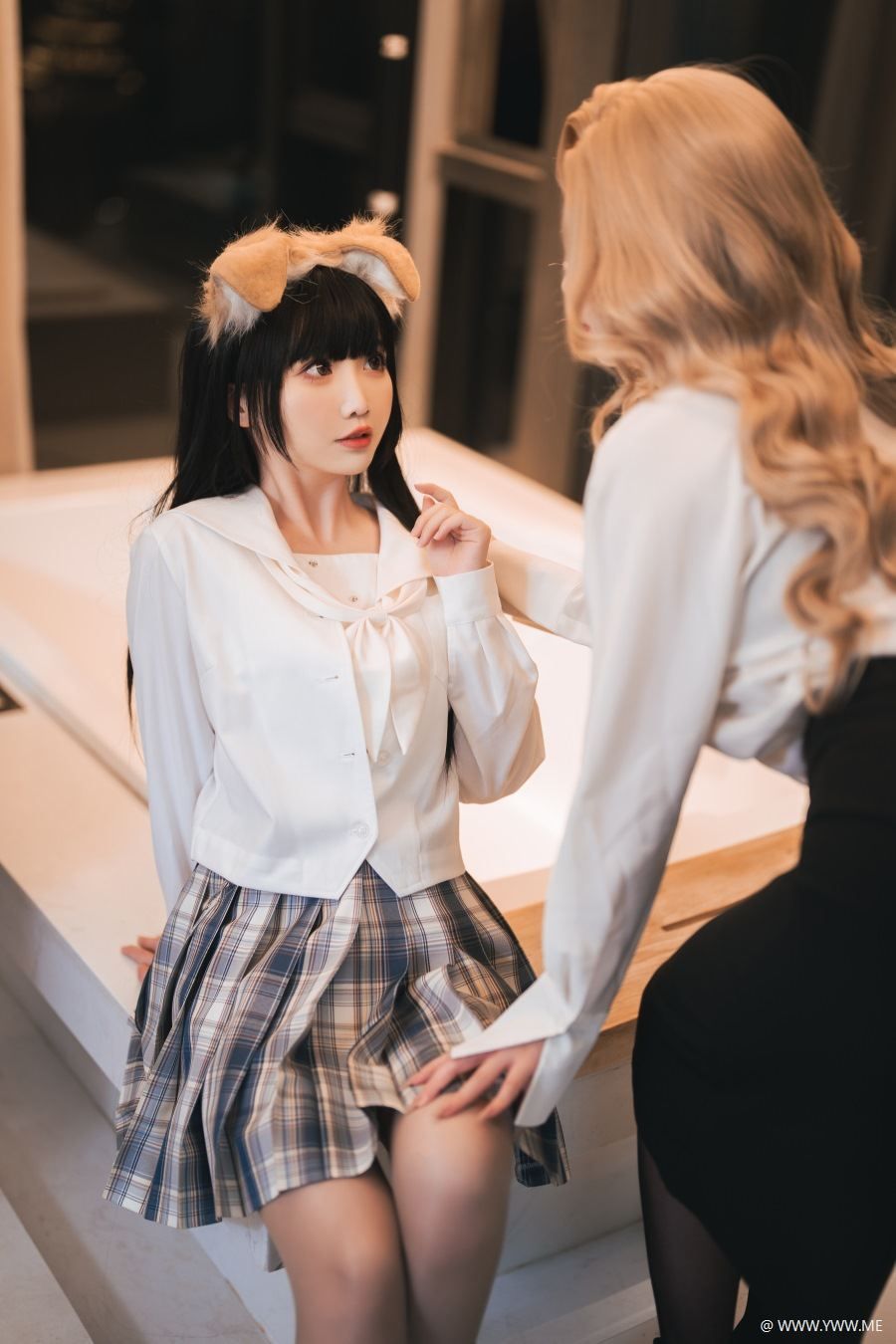 可爱人气Coser面饼仙儿 – 女上司双人版(&rioko凉凉子)-像素点