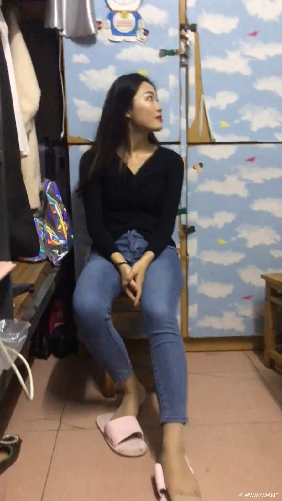 织梦行影摄影作品 NO.054 宿舍牛仔短丝袜-像素点