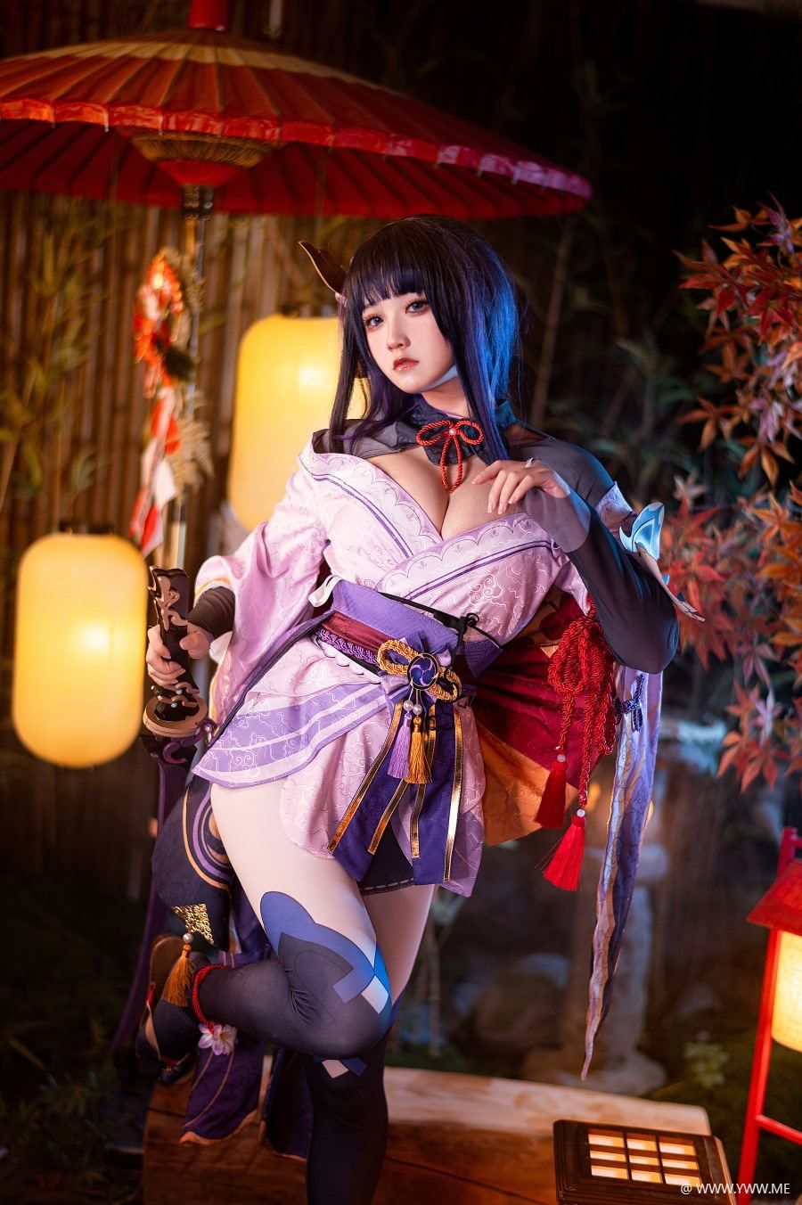 伊喵君 – 《原神 鸣神双人》 八重&雷神 双倍快乐(&桃景三酪)-像素点