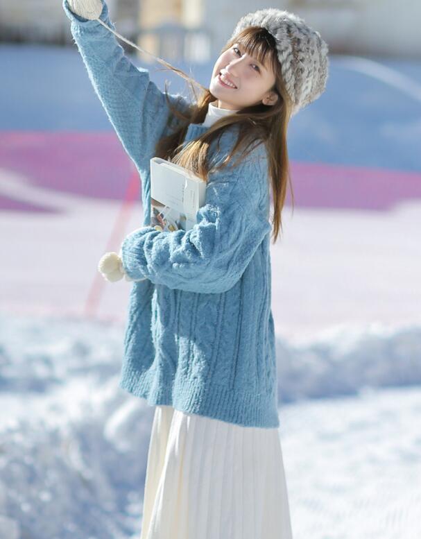 [YWW.ME] 2024.02.21 雪地里的初恋蓝 lovelatte11