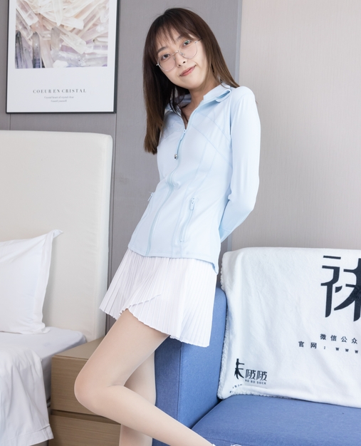 [BoBoSocks袜啵啵] NO.454 稚予-白棉袜、肉丝（仅打底）、板鞋（花絮版）