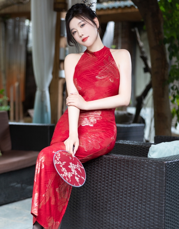 杨晨晨 – 内购无水印 NO.8996 红色旗袍