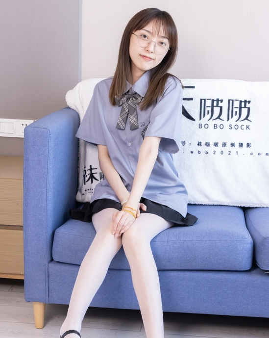 [BoBoSocks袜啵啵] NO.460 稚予-JK制服、皮鞋、帆布鞋、薄白丝（花絮版）