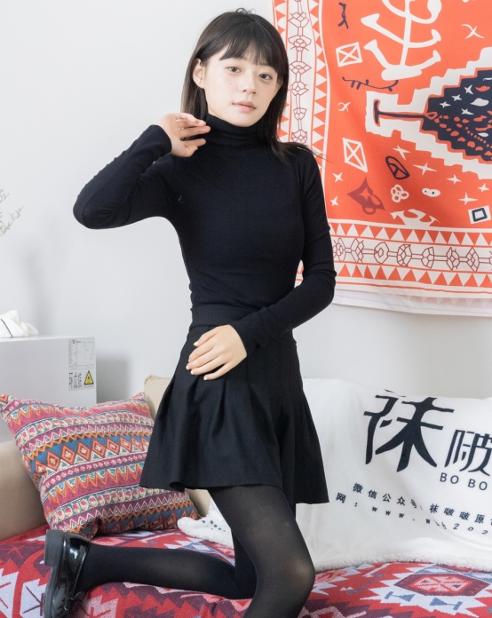 [BoBoSocks袜啵啵] NO.466 糯米-皮鞋、厚黑丝（花絮版）
