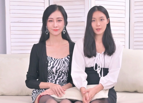 [SSA丝社] 评测 NO.118 君君&雪儿 双生花系列新锐国产品牌珞樱长筒袜试穿对比展示（下）