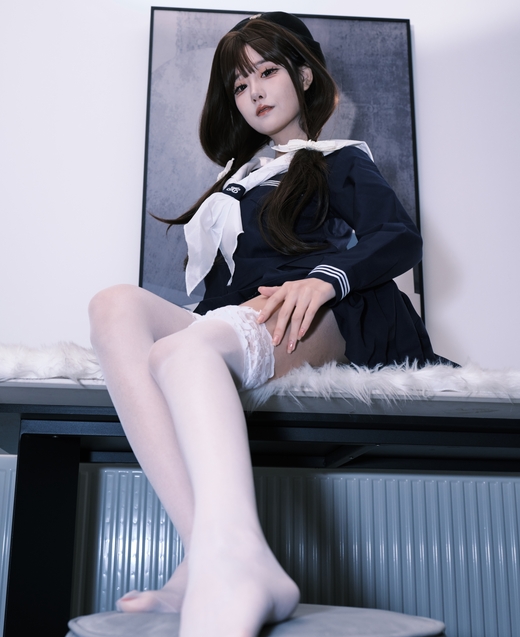 [YWW.ME] 2025.02.02 女水手的假日 深蓝白丝版 孟程程