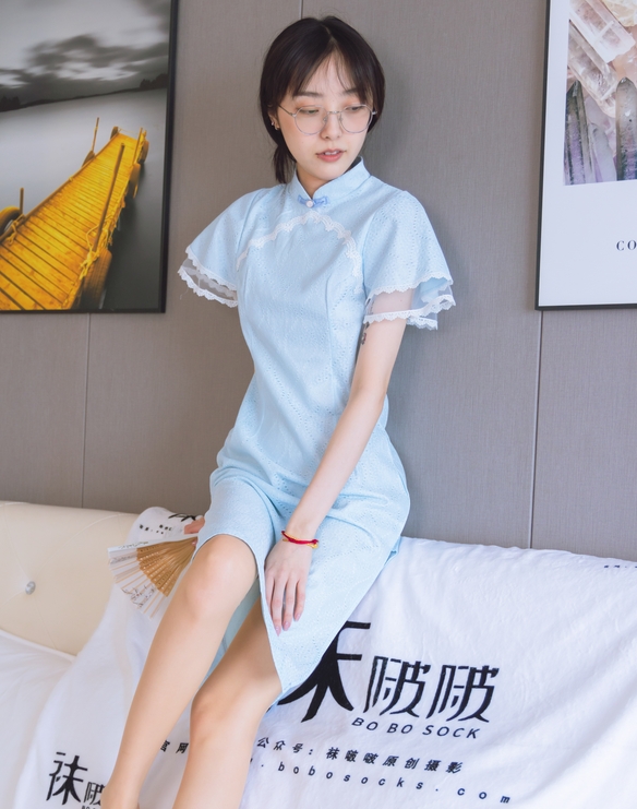 [BoBoSocks袜啵啵] NO.514 稚予-高跟鞋、薄肉丝（脚尖微加固款）、旗袍（花絮版）